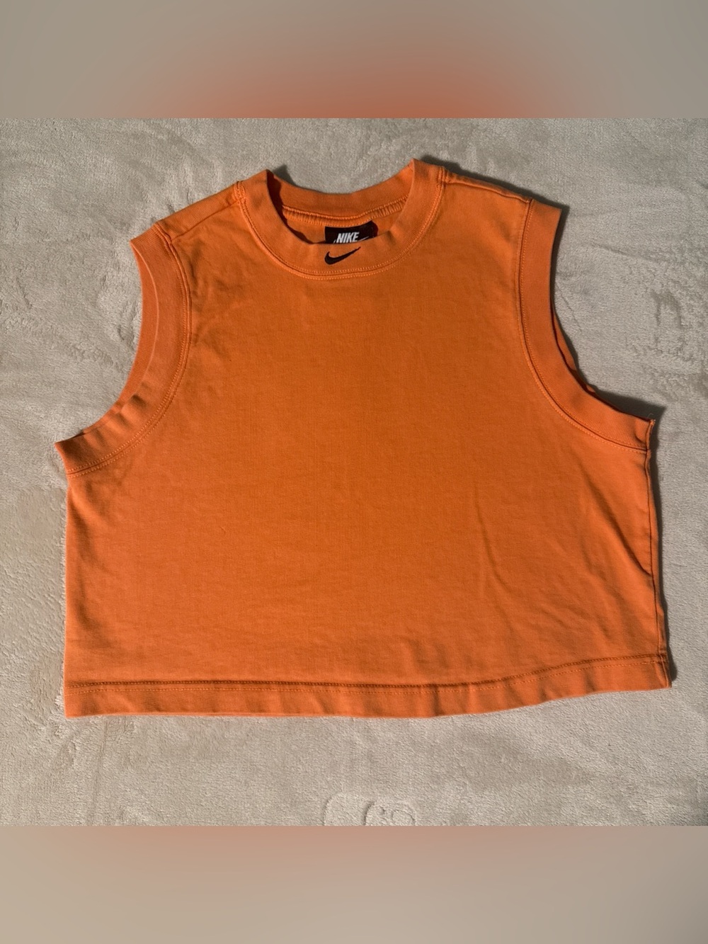 Nike Orange Sleeveless Cropped Tank